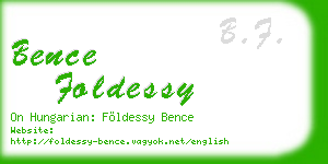 bence foldessy business card